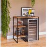 Adega Estilo Industrial Aço Ferro Robusta Cor Preto Mdf Claro Ad-02 - 1
