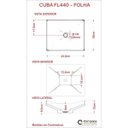 Ver imagem 5 de Bancada para Banheiro 80cm com Cuba Folha F44 e Prateleira 805W Metrópole Marrom/Carvalho