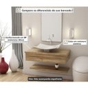 Ver imagem 6 de Bancada para Banheiro 80cm com Cuba Folha F44 e Prateleira 805W Metrópole Marrom/Carvalho