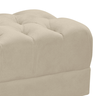 Puff Retro Decorativo Suede Bege Sala Quarto - 2