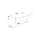 Ver imagem 4 de Bancada para Banheiro 80cm com Cuba Folha F44 e Prateleira 805W Metrópole Branco/Chess