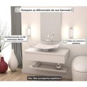 Ver imagem 6 de Bancada para Banheiro 80cm com Cuba Folha F44 e Prateleira 805W Metrópole Branco/Chess