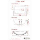 Ver imagem 5 de Bancada para Banheiro Cuba Abaulada L42 com Prateleira 605W Metrópole Marrom/Carvalho