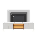 Ver imagem 7 de Rack Bancada Maggiore para TV 85" 240cm MDP com LED Off White e Freijó Colibri Móveis