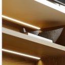 Ver mais imagens de Rack Bancada Maggiore para TV 85" 240cm MDP com LED Off White e Freijó Colibri Móveis