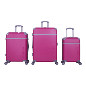 Kit Conjunto Mala Viagem Santino Sdv601 Expansor 360 Tsa P M G Fúcsia