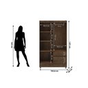 Ver imagem 2 de Guarda Roupa Roupeiro Solteiro Ideal 4 Portas Plus Imbuia Vila Rica