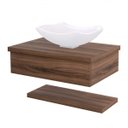 Ver imagem 3 de Bancada para Banheiro Cuba Abaulada L42 com Prateleira 605w Metrópole 