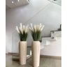 Vaso Decorativo Fibra de Vidro Florida M 80cm Areia - 2