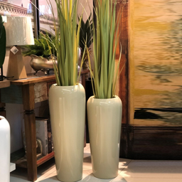 Vaso Decorativo Fibra de Vidro Florida M 80cm Areia - 5