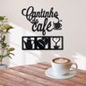 Kit Placas Mdf Cantinho do Café Painel Decorativo Plaquinha:preto - 2