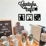 Kit Placas Mdf Cantinho do Café Painel Decorativo Plaquinha:preto - 4