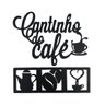 Kit Placas Mdf Cantinho do Café Painel Decorativo Plaquinha:preto - 1