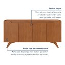 Ver imagem 6 de Buffet Aparador 100%mdf 4 Portas Pés em Madeira Maciça 180cm