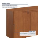 Ver imagem 5 de Buffet Aparador 100%MDF 4 Portas Pés em Madeira Maciça 180cm Grécia