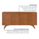 Ver imagem 6 de Buffet Aparador 100%MDF 4 Portas Pés em Madeira Maciça 180cm Grécia