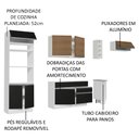 Ver imagem 5 de Armário de Cozinha Completa 290cm Branco/Preto/Rustic Safira Madesa 04