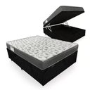 Ver imagem 1 de Cama Box Baú Casal Suede + Colchão de Espuma D33 - Sereneprime - 138cm Preto