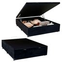 Ver imagem 7 de Cama Box Baú Casal Suede + Colchão de Espuma D33 - Sereneprime - 138cm Preto
