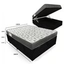 Ver imagem 5 de Cama Box Baú Casal Suede + Colchão de Espuma D33 - Sereneprime - 138cm Preto