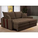 Ver mais imagens de Sofá Baú sem Caixa Retrátil 1,60m Softgel Bonnie Boucle Marrom Cama Inbox