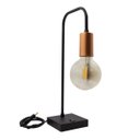 Ver imagem 5 de Kit 2 Abajur de Mesa Curvado Alumínio Preto para Sala, Quarto, Cabeceira de Cama, Escritório