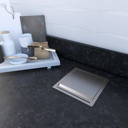 Lixeira de Embutir Granito Pias e Bancadas Inox 5 Litros Funcional Technox - 1
