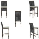 Ver imagem 5 de Mesa Bistrô 4 Banquetas Roma Marrom Corda Náutica 3 Trama Preto