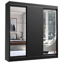 Ver imagem 2 de Guarda-Roupa Casal Madesa Istambul 3 Portas de Correr com Espelhos 3 Gavetas Preto Cor:Preto