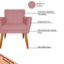 Ver imagem 6 de Kit 2 Poltronas Decorativa para Sala de Estar Cecília Suede Rosa - Montanaris Decor Md Montanaris de