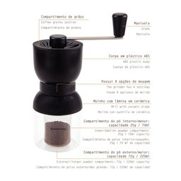 Moedor de Café Manual em Plástico Abs com Moinho em Cerâmica - Tramontina 61769010 - 6