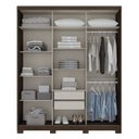 Ver imagem 2 de Guarda-Roupa Solteiro 1 Espelho 3 Portas de Correr Silver Henn