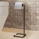 Ver imagem 2 de Porta Papel Higiênico de Chão Luxe em Aço D09 Preto - Mpozenato