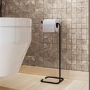 Ver imagem 6 de Porta Papel Higiênico de Chão Luxe em Aço D09 Preto - Mpozenato