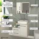 Ver imagem 5 de Conjunto para Banheiro Gabinete com Cuba RT41 e Espelheira Legno 650W Branco/c/Snow