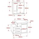 Ver imagem 3 de Conjunto para Banheiro Gabinete com Cuba RT41 e Espelheira Legno 650W Branco/c/Snow
