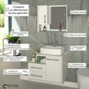 Ver imagem 5 de Conjunto para Banheiro Gabinete com Cuba RT41 e Espelheira Legno 650W Branco/c/Snow