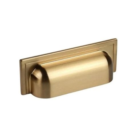 Puxador Retangular Plymouth Zp5420.b00 8cm Gold Escovado Zen Design