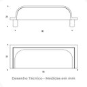 Ver imagem 3 de Puxador Retangular Plymouth Zp5420.b00 8cm Gold Escovado Zen Design