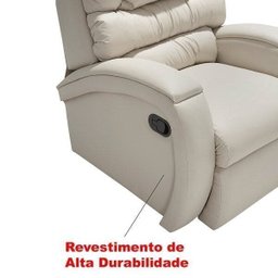 Poltrona de Amamentação Balanço Giro Couro Ecológico Imperial   - 7