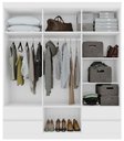 Ver imagem 6 de Guarda-roupas 6 Portas 4 Gavetas com Pés sem Espelho Zeus - Lp - Rei de Casa Branco