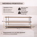 Ver imagem 3 de Sapateira Organizadora Mdf Horizontal para Hall de Entrada Quarto Estilo Industrial Minimalista