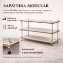 Ver imagem 4 de Sapateira Organizadora Mdf Horizontal para Hall de Entrada Quarto Estilo Industrial Minimalista
