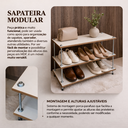 Ver imagem 6 de Sapateira Organizadora Mdf Horizontal para Hall de Entrada Quarto Estilo Industrial Minimalista