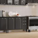 Ver imagem 3 de Balcão de Cozinha Itatiaia Aço 3 Portas 2 Gavetas Com Tampo New Premium Grafite/Branco