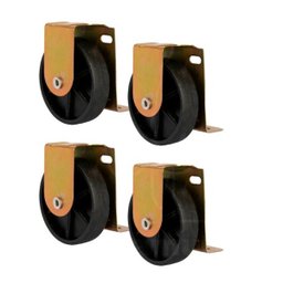 Kit com 4 Rodizio Placa L Roda Anti Risco para Móveis Bicama - 1