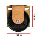 Ver imagem 2 de Kit com 4 Rodizio Placa L Roda Anti Risco para Móveis Bicama