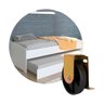 Kit com 4 Rodizio Placa L Roda Anti Risco para Móveis Bicama - 4