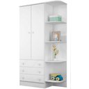 Ver imagem 3 de Jogo De Quarto Infantil Meu Soninho - Berço Simples, Cômoda, Armário - Branco - FdECOR