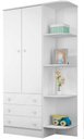 Ver imagem 3 de Jogo De Quarto Infantil Meu Soninho - Berço Simples, Cômoda, Armário - Branco - FdECOR